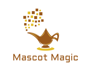 Digital Magic Lamp logo design