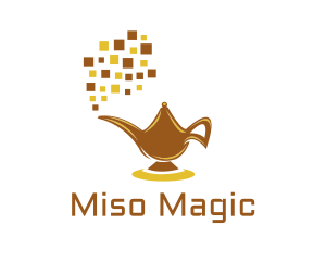 Digital Magic Lamp logo design