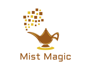 Digital Magic Lamp logo design