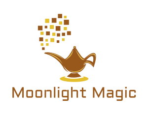 Digital Magic Lamp logo design