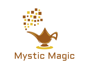 Digital Magic Lamp logo design