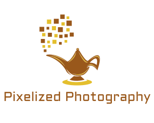 Digital Magic Lamp logo design