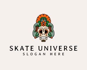 Mexican Floral Skull  logo