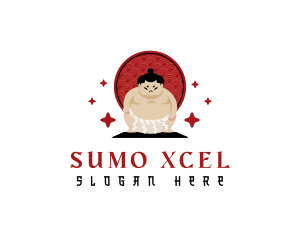 Oriental Sumo Wrestler logo design