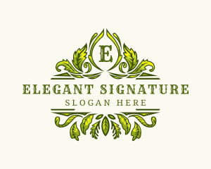 Elegant Gardening Foliage logo design