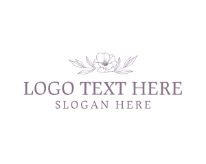 Floral Leaf Wordmark logo