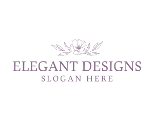 Floral Leaf Wordmark logo design
