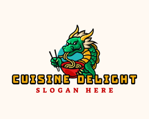 Dragon Noodle Food logo design