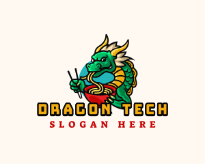 Dragon Noodle Food logo design