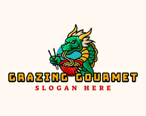 Dragon Noodle Food logo design