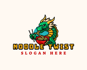 Dragon Noodle Food logo design