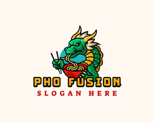 Dragon Noodle Food logo design