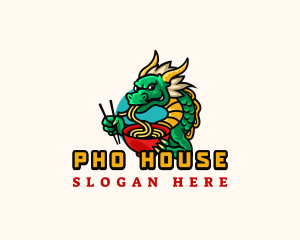 Dragon Noodle Food logo design