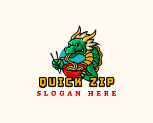 Dragon Noodle Food logo design