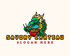 Dragon Noodle Food logo design