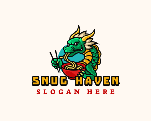 Dragon Noodle Food logo design