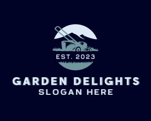 Landscaping Garden Lawn Mower logo design