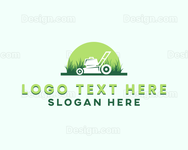 Yard Grass Lawn Mower Logo