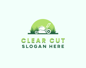 Yard Grass Lawn Mower logo design