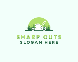 Yard Grass Lawn Mower logo design