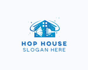 House Cleaning Disinfection logo design