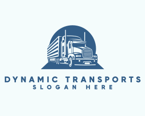 Worldwide Logistics Cargo Truck logo design