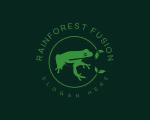 Amphibian Frog Leaf logo