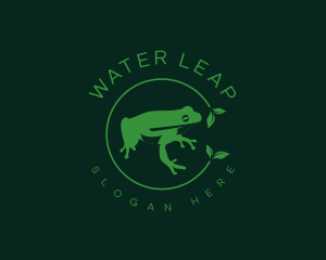 Amphibian Frog Leaf logo