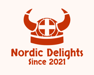 Nordic Viking Helmet logo design