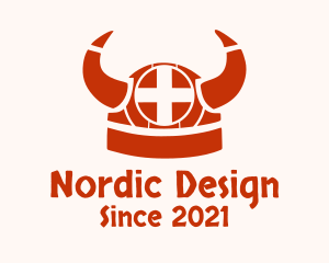 Nordic Viking Helmet logo