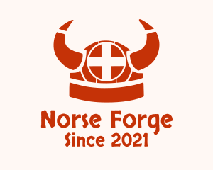 Nordic Viking Helmet logo design