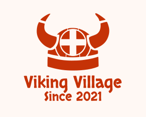 Nordic Viking Helmet logo design