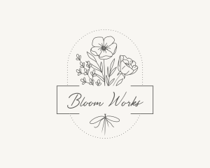 Floral Bouquet Floristry logo design