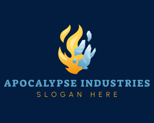 Industrial Fire Ice  logo design