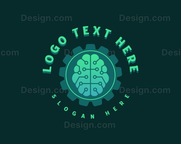 Cogwheel Brain Technology Logo