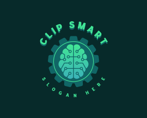 Cogwheel Brain Technology logo design