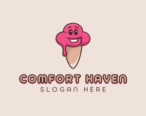 Baby Ice Cream Cone logo design