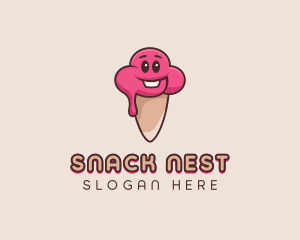 Baby Ice Cream Cone logo design