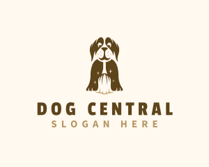 Cleaning Broom Dog logo design