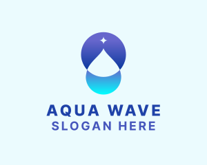 Sparkle Water Droplet logo