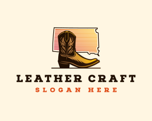 Leather Cowboy Boot logo design