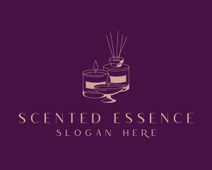 Scented Aromatherapy Candle logo design