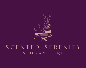 Scented Aromatherapy Candle logo design