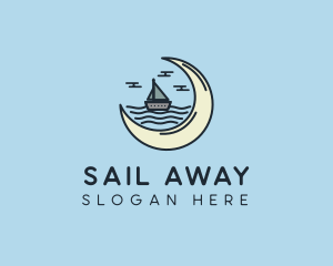 Sailing Yacht Moon logo design