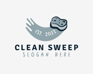 Disinfectant Sponge Cleaning logo design