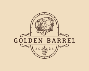 Liquor Wine Barrel logo design