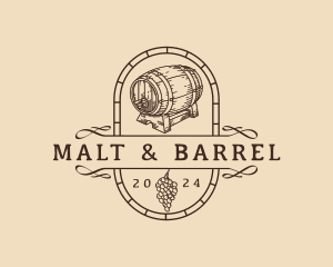 Liquor Wine Barrel logo