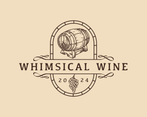 Liquor Wine Barrel logo design