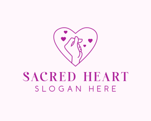 Dating Heart Hand logo design