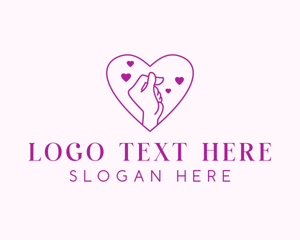 Finger Heart logo example 2